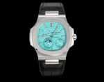 Patek Philippe Nautilus ladies Cal.240PS 40mm Black Leather Strap Tiffany Blue Dial Watch